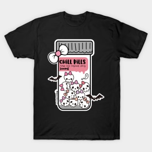 chill pills cute skull cartoon T-Shirt